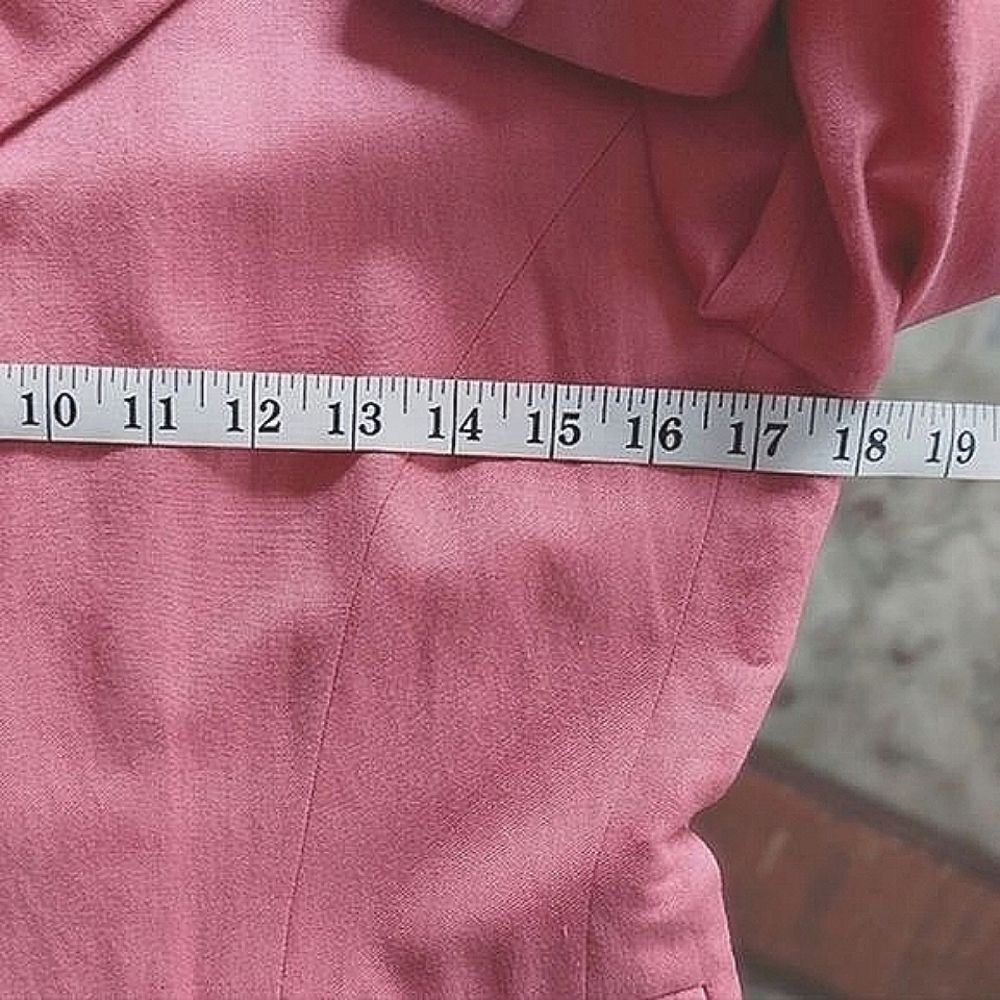 Vtg Anne Taylor rose pink linen blend blazer - Picture 9 of 13